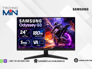 Gaming Monitor Samsung Odyssey G3 G30D 24" VA, FHD, 180Hz, 1ms