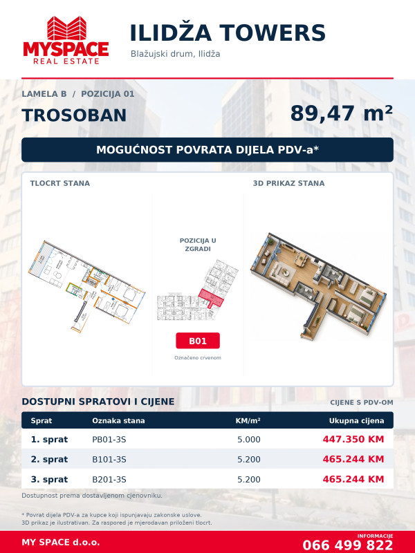 MY SPACE/ Stan/ ILIDZA TOWERS/ 89m2