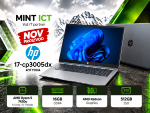 Laptop HP 17-cp3005dx Ryzen 5 7430U; 16GB RAM; 512GB SSD