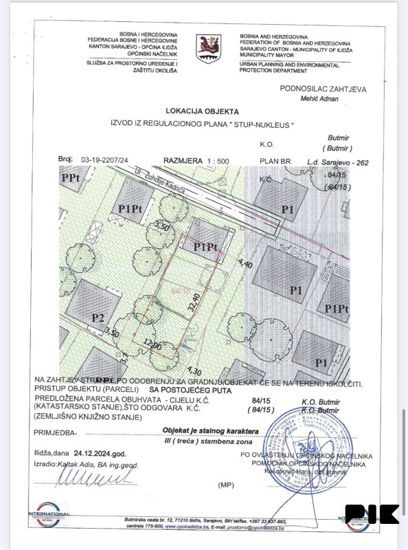 Građevinska parcela -7 stambenih jedinica u nizu 3