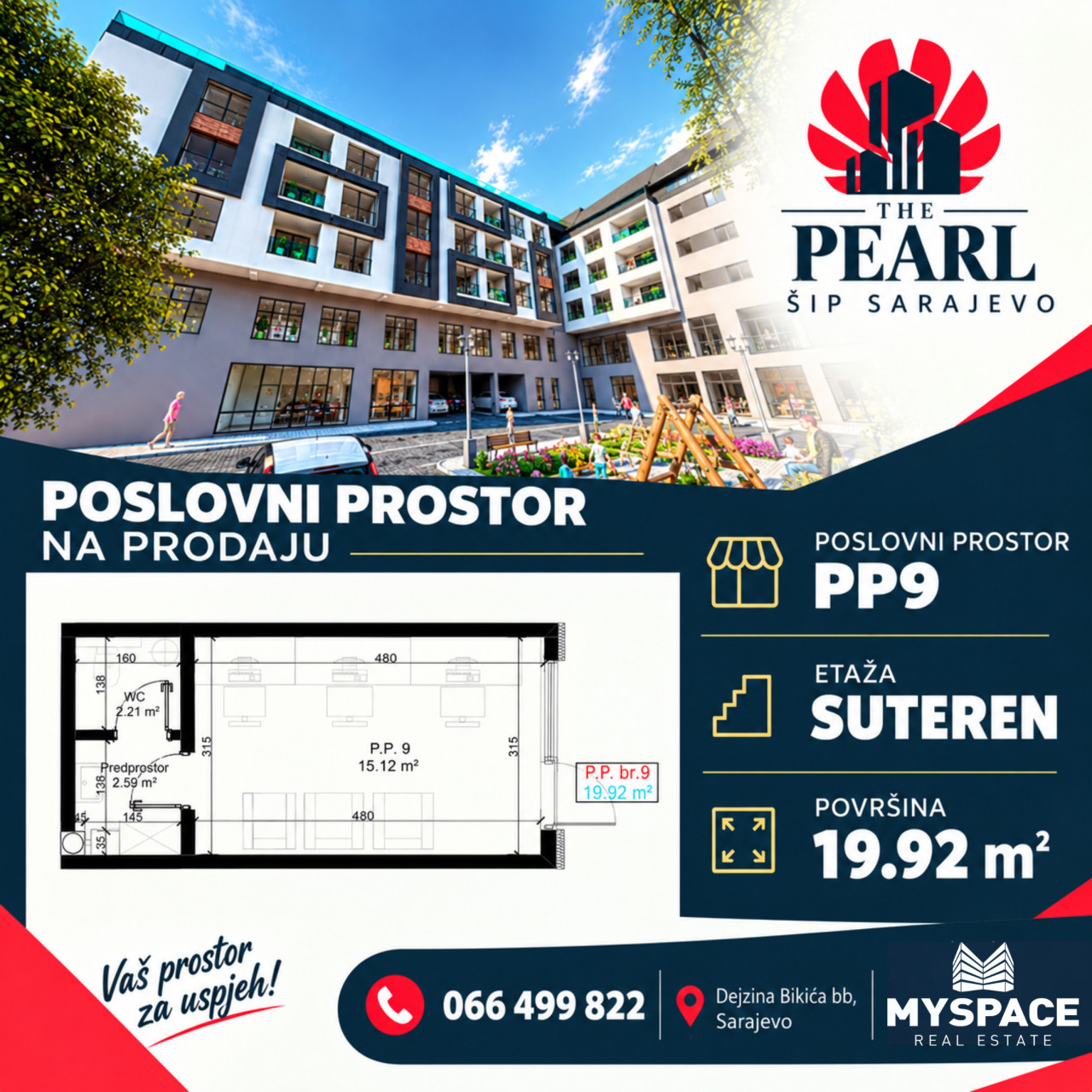 MY SPACE/ Poslovni prostor/ Sip/ THE PEARL/ 20m2