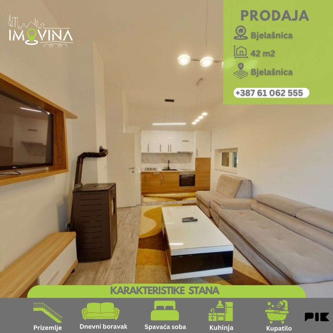 100978 Dvosoban namješten apartman 42m2, Bjelašnica