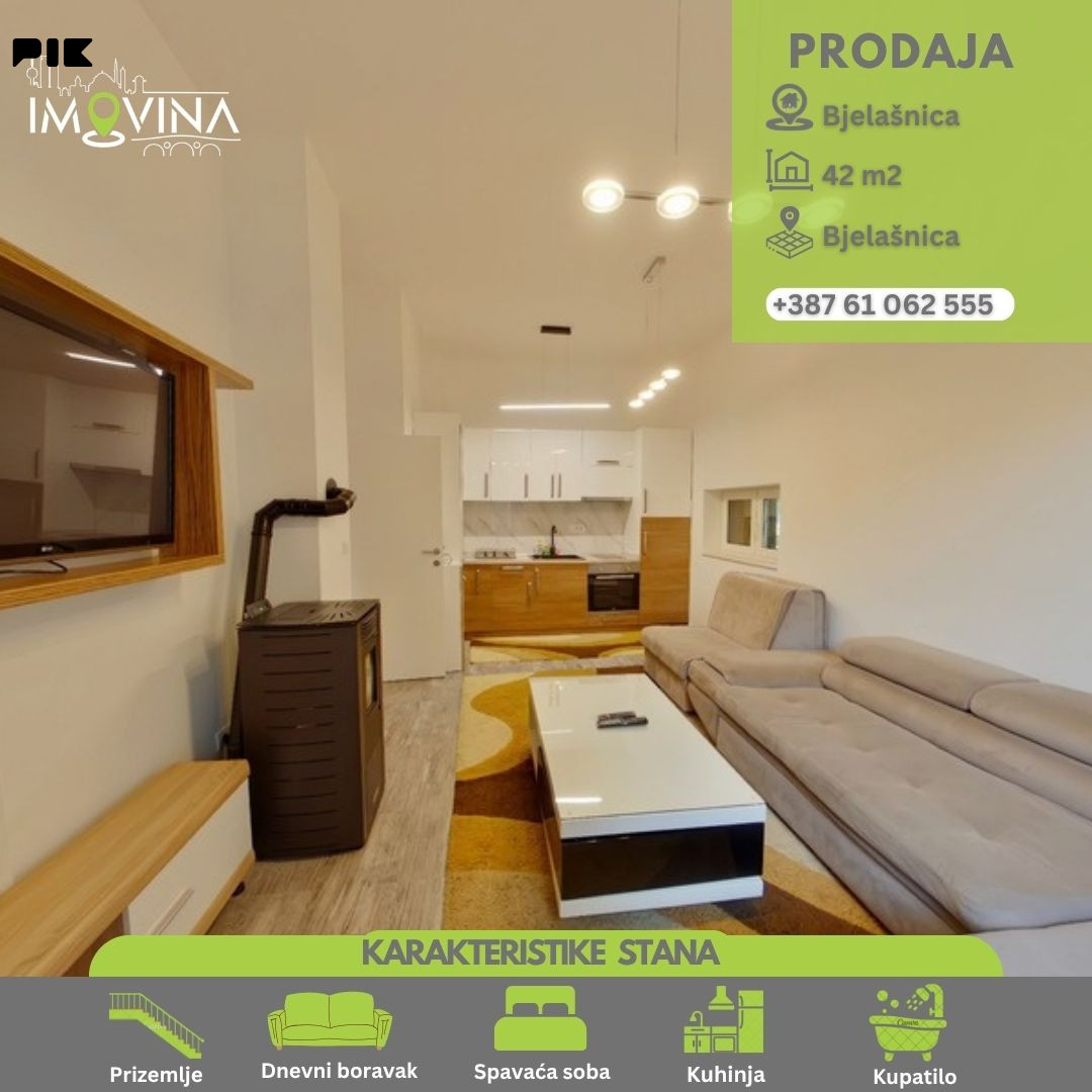 100978 Dvosoban namješten apartman 42m2, Bjelašnica