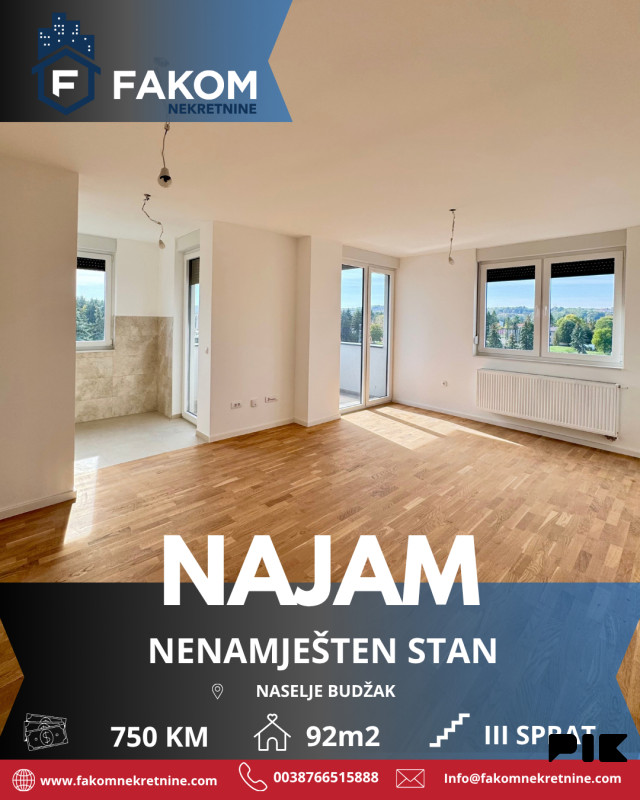 Iznajmljuje se četverosoban stan u naselju Budžak