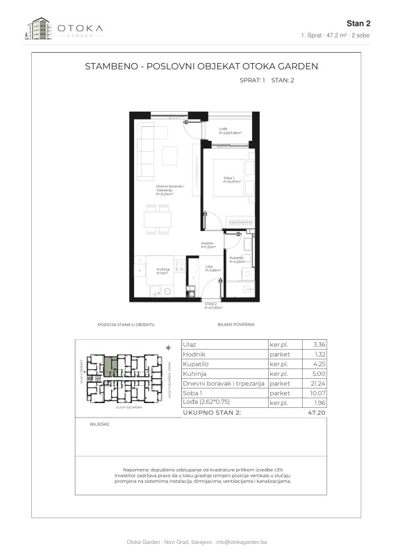 MY SPACE/ Stan/ Dvosoban/ OTOKA GARDEN/ 47m2 3