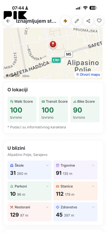 Sarajevo Stan 52 m2  na duzi period