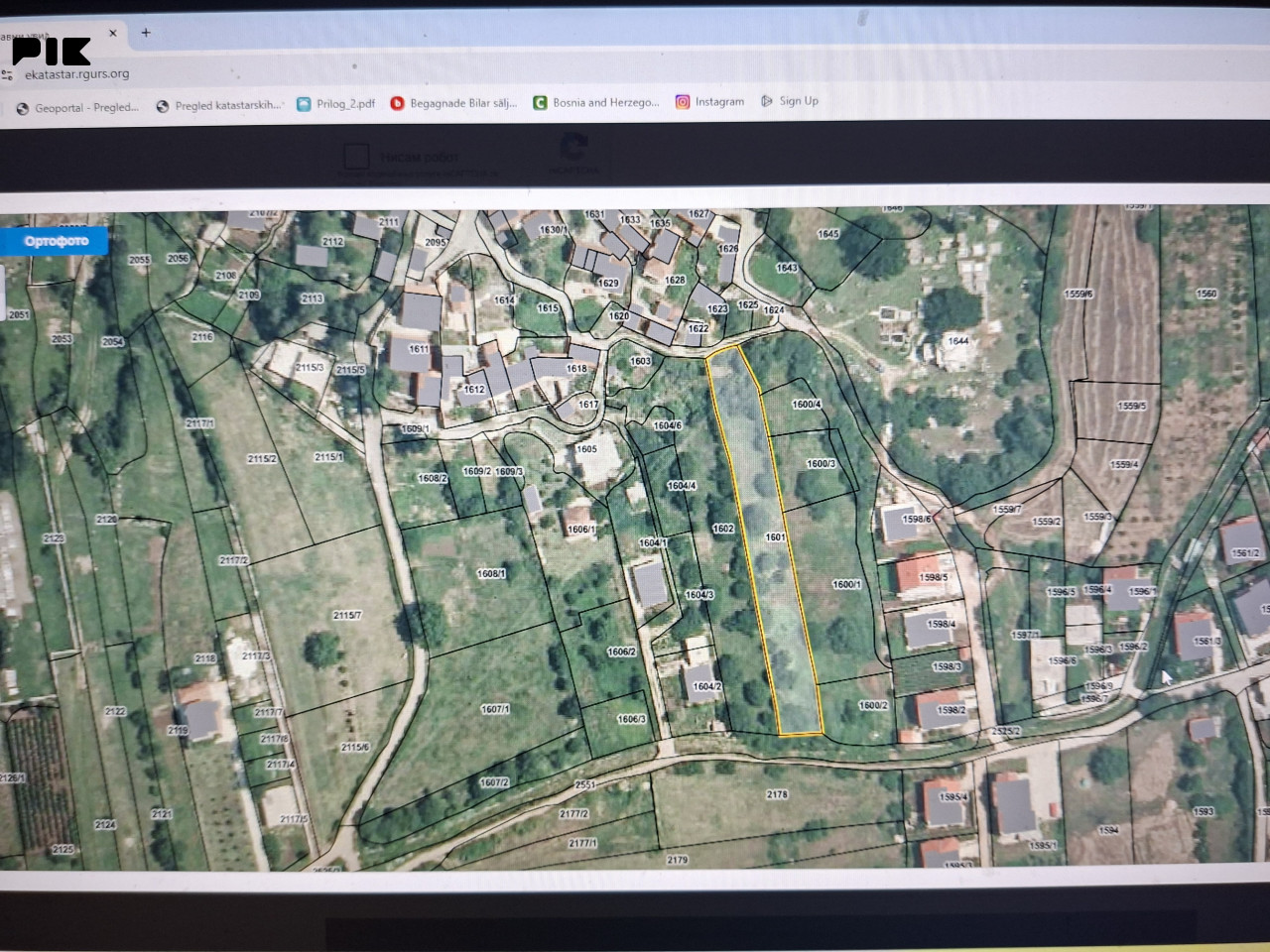 ALMENA/Trebinje/prodaje se građevinska parcela od 1741 m2