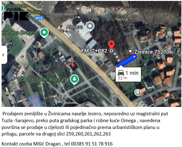 Zemljišta Živinice 2000m2 2