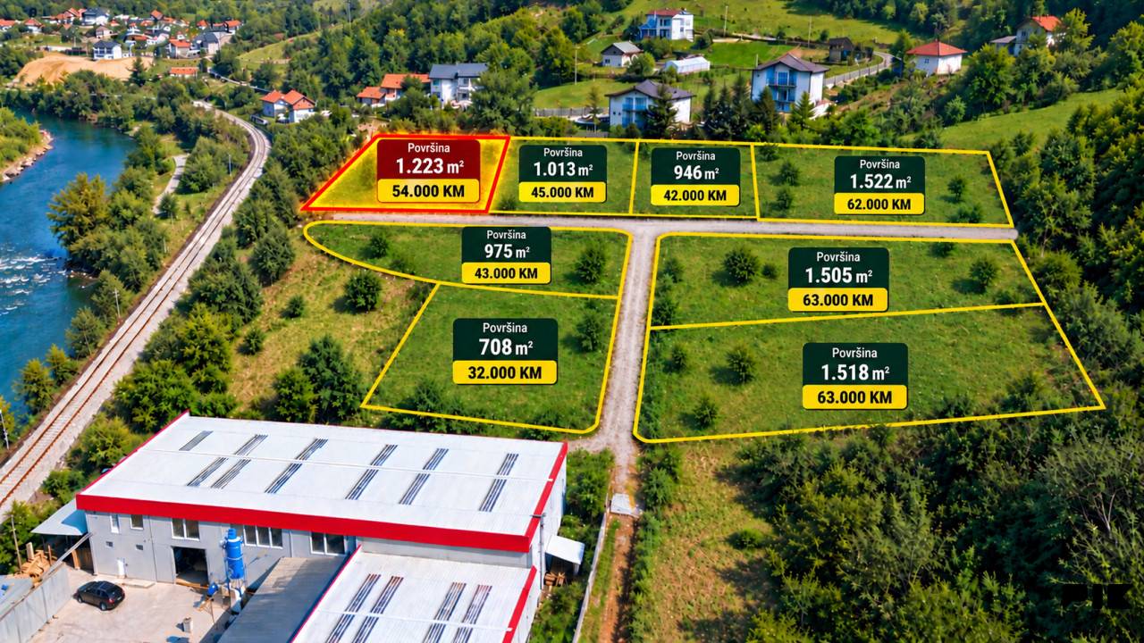 Zemljište Rajlovac Novi Grad Sarajevo 1223 m2