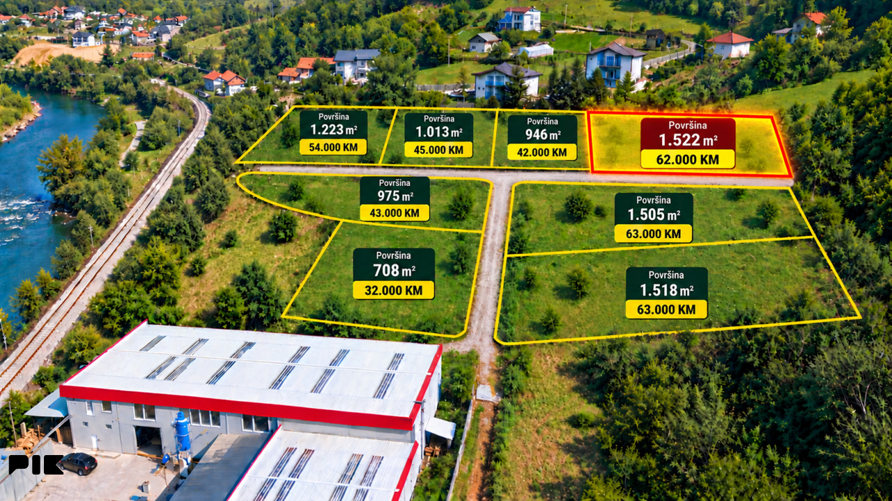 Zemljište Rajlovac Novi Grad Sarajevo 1522 m2
