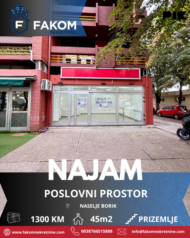 Iznajmljuje se poslovni prostor na atraktivnoj lokaciji