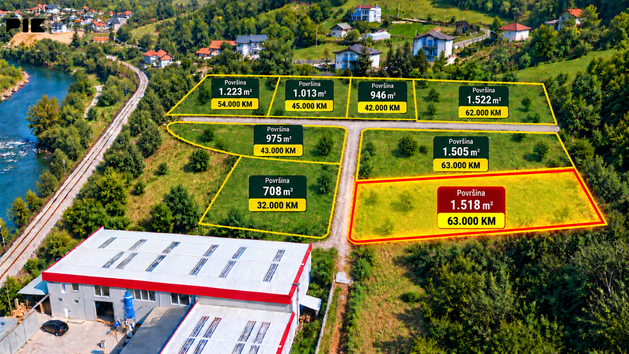Zemljište Rajlovac Novi Grad Sarajevo 1518 m2
