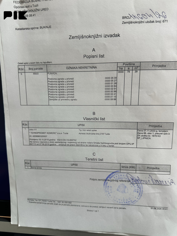 Zemljište za halama i objektima 8.000m2 3