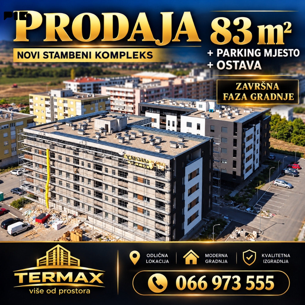 Stan 83 m2 + ostava + parking mjesto 2