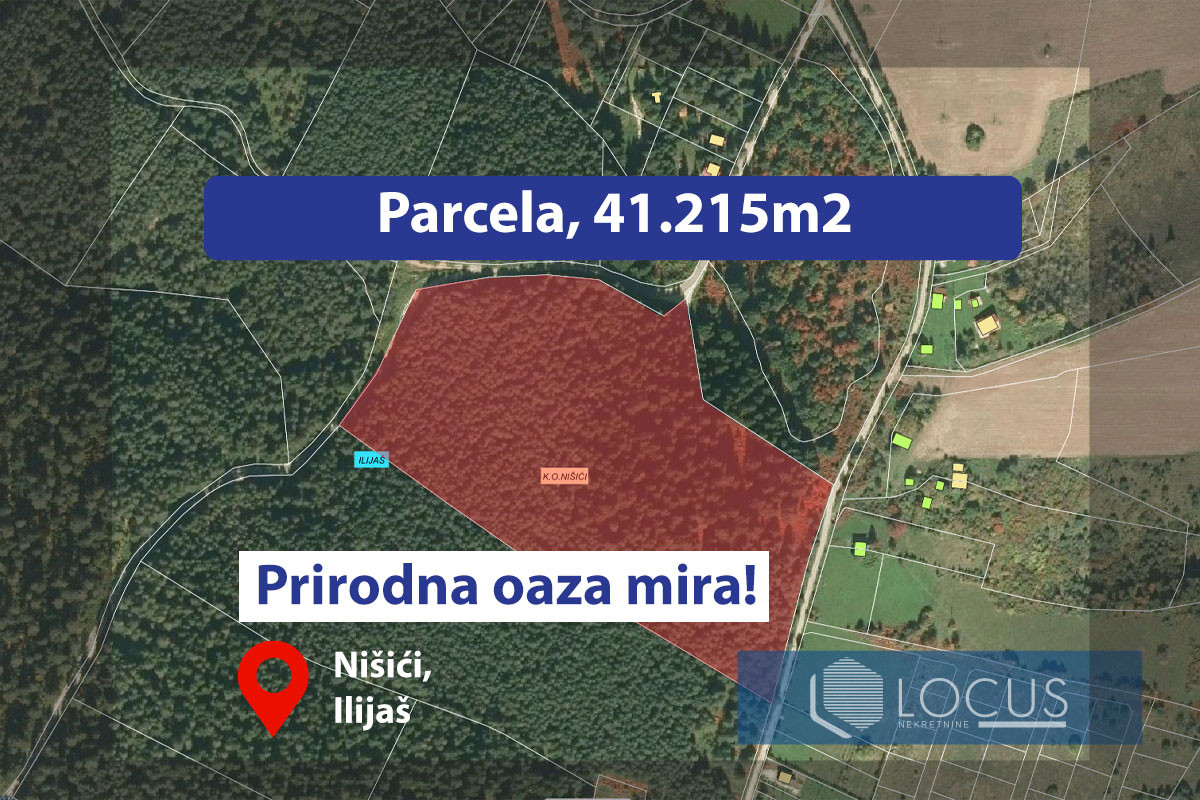 LOCUS: Zemljište površine 41.215m2, Nišići, Ilijaš
