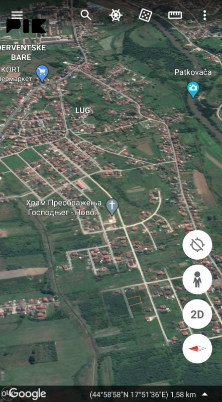 Na prodaju plac u Derventi 540m2 2