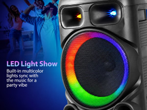 Veliki karaoke zvucnik dupli bass razglas bezicni mikrofon 2x