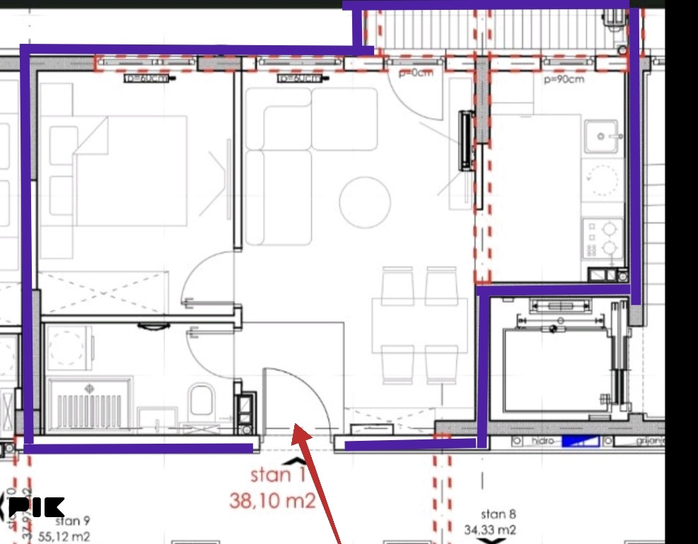 Stan od 38,10 m2 u ulici Stepe Stepanovića 3