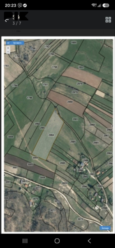 Zemljište povrsine 6419m2 i 3097m2 3