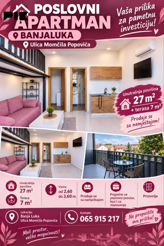 NOV POSLOVNI APARTMAN-STUDIO