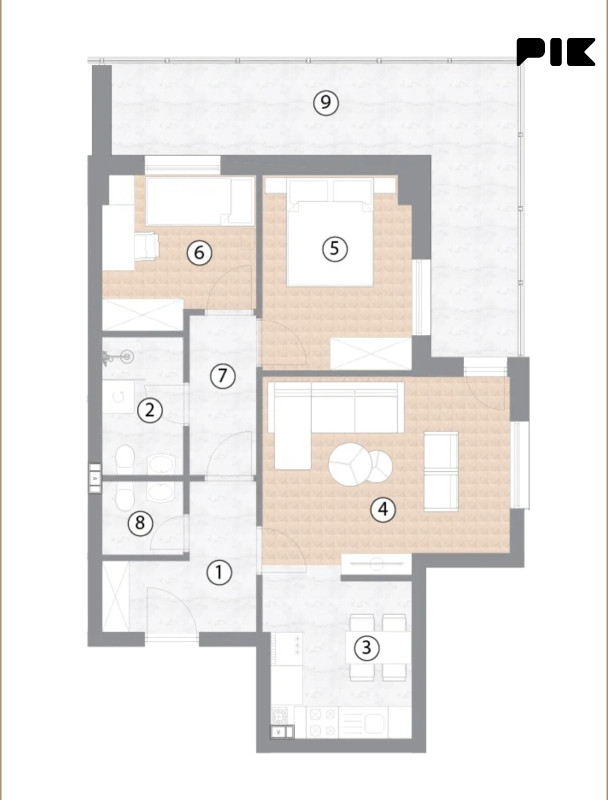 Trosoban stan 63,13 m2 - BORIK, Banja Luka - novogradnja 3