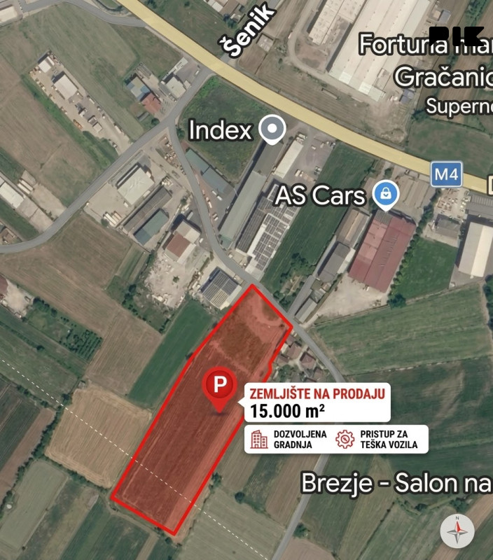 Zemljišta Gračanica 15.000m2