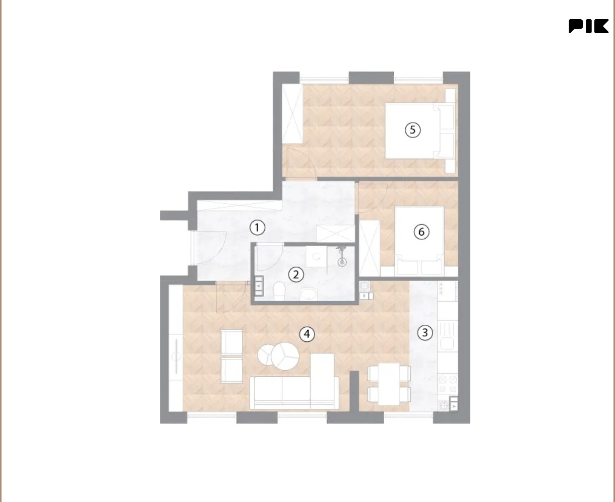 Trosoban stan 57.75 m2 - BORIK, Banja Luka - novogradnja 3