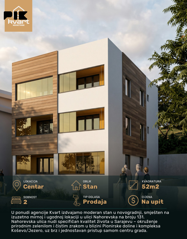 Stan Sarajevo - Centar - 52 m2 | Kvart Nekretnine