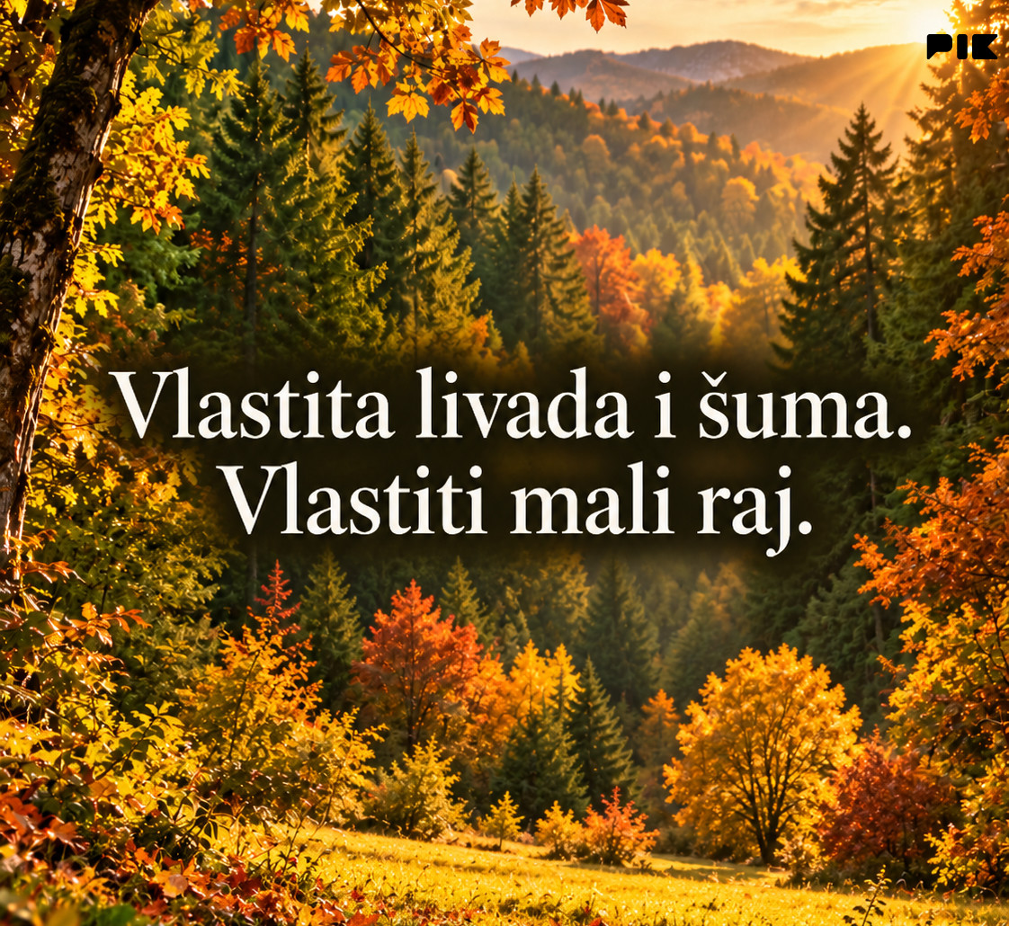 Jedinstveno zemljište i šuma - potpuni mir i privantnost