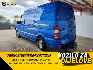 DIJELOVI MERCEDES SPRINTER 2.2 DIZEL 2015 MJENJAC MOTOR 651955