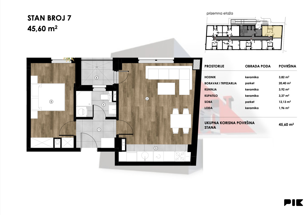 Stanovi 46m2 - 64m2 - Borik