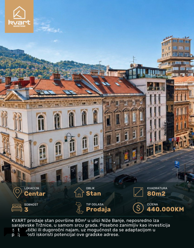 Stan Sarajevo - Stari Grad | Kvart Nekretnine