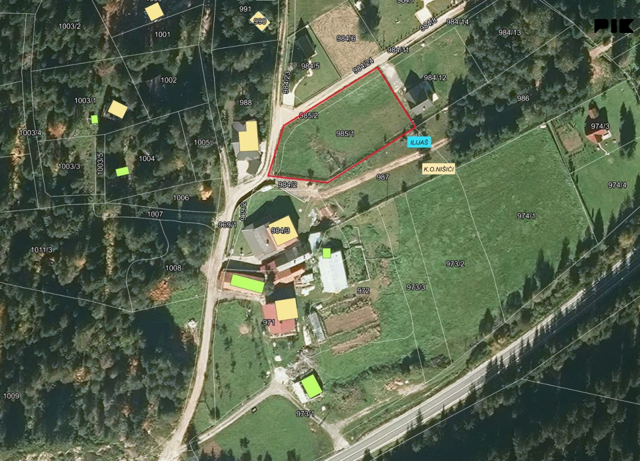 PRODAJA GRAĐEVINSKOG ZEMLJIŠTA 1753 m2 - Jelik - Nišići - Ilijaš 2