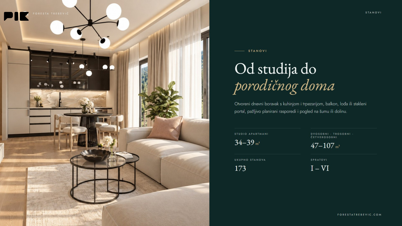 FORESTA TREBEVIĆ | Studio apartmani | 34 m2 - 39 m2 2