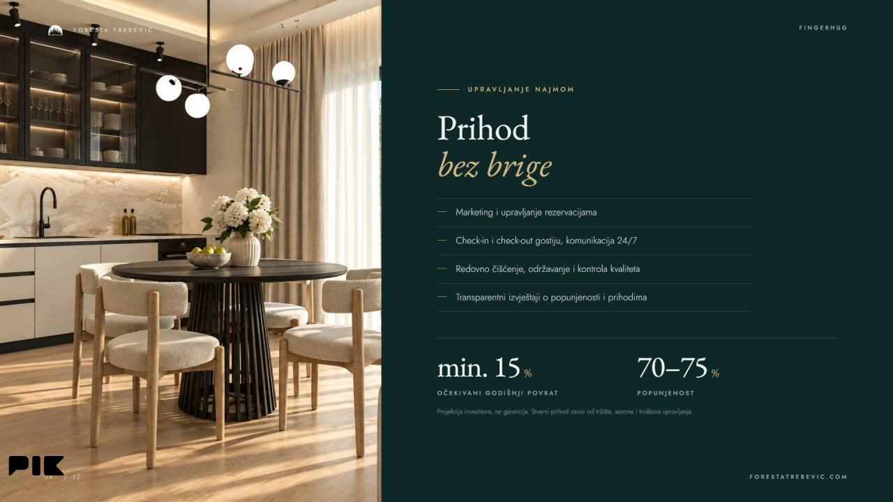 FORESTA TREBEVIĆ | Studio 34-39 m2 | Najam uz upravljanje 2