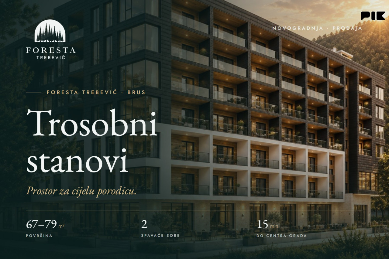 FORESTA TREBEVIĆ | Trosobni stanovi | 67 m2 - 79 m2