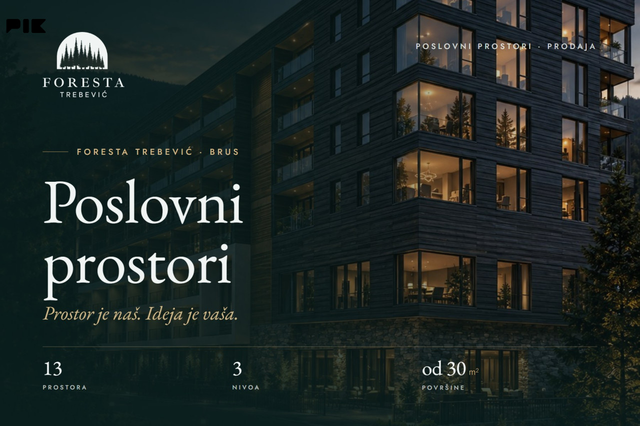 FORESTA TREBEVIĆ | Poslovni prostori | 13 prostora od 30 m2