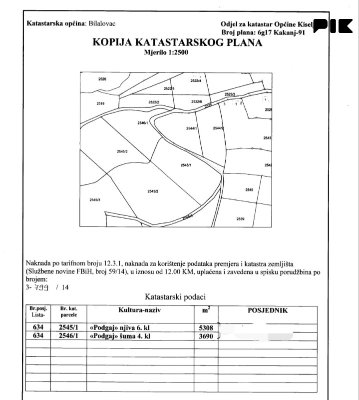 Zemljiste Bilalovac/Kiseljak 9000m2 3