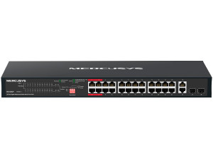 Mercusys MS128GP 28-Port Gigabit Switch with 24-Port PoE+ 295W