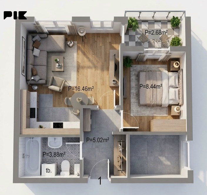 Stan/apartman Istočno Sarajevo 36m2 jednosoban