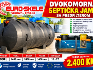 SEPTIČKA DVOKOMORNA 3000 L SA FILTEROM