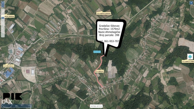Šuma Gradačac Sibovac za vikendice