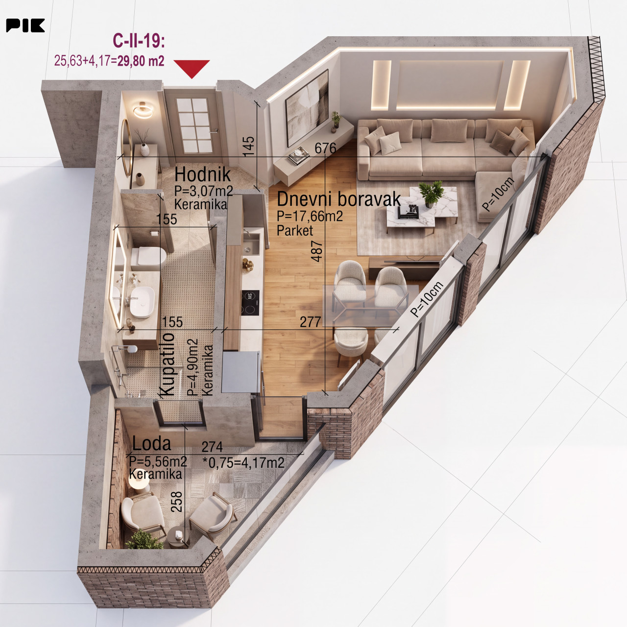 Garsonjera - Novi Grad - Sarajevo 29.80m2 2