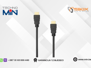 SBOX HDMI na HDMI kabal 2.0 M/M 3m 4K 60Hz, Crni
