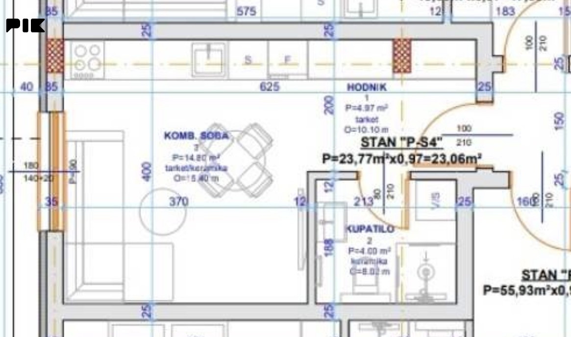 Garsonjera 24 m2 2