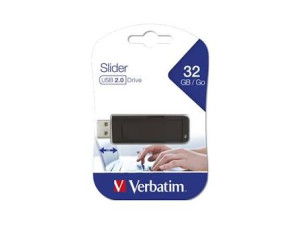 USB memorijski stik 2.0 Verbatim 32GB, crni, slider