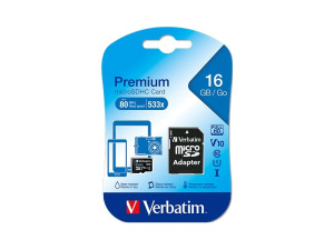 Memorijska kartica Verbatim 16GB, (C10) UHS-I, sa adapterom
