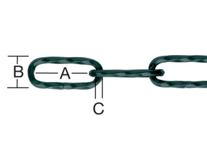 Ukrasni crni lanac 3,8mm, cijena za 1m - 17067