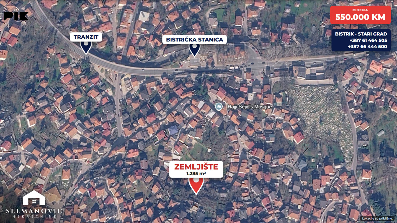 Zemljište 1285m2 - Bistrik, Sarajevo - Stari Grad 3