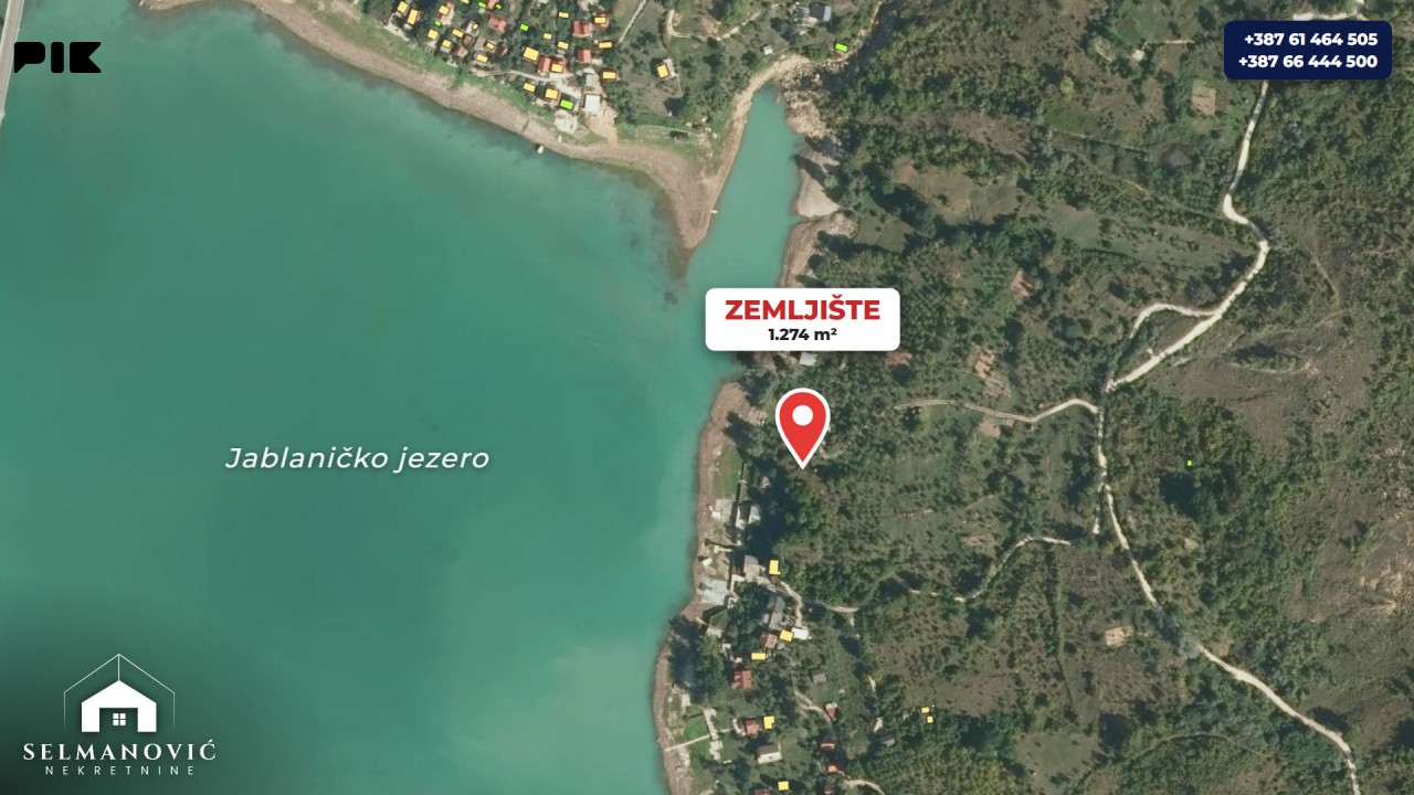Zemljište 1274m2 Na Obali Jablaničkog Jezera - Kralupi Konjic 3
